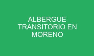 ALBERGUE TRANSITORIO EN MORENO
